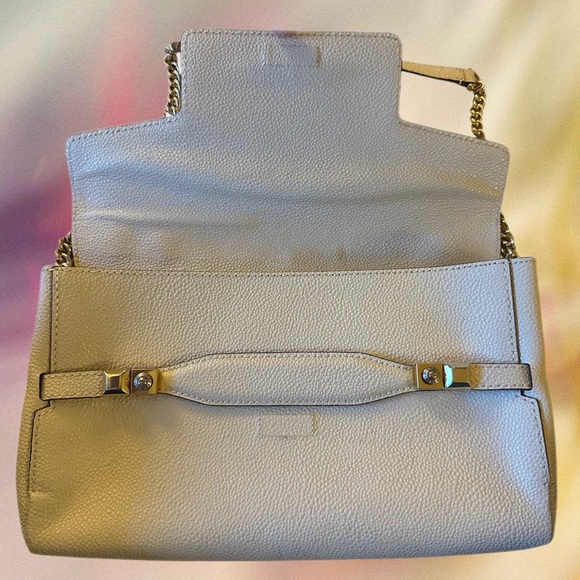 Henri Bendel Cream Color Caviar Leather Shoulder Bag - Picture 5 of 16